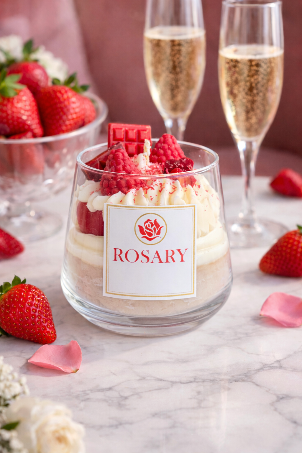 Dessert Candle - Champagne & Strawberries