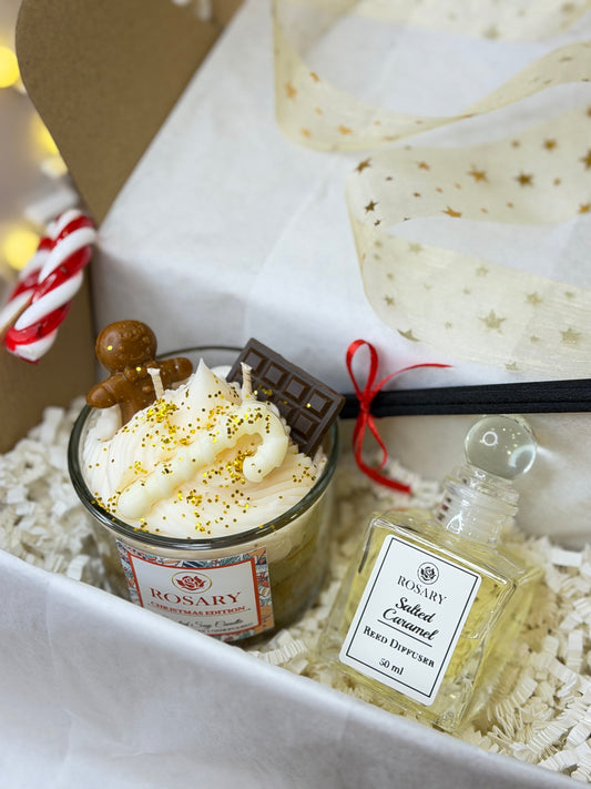 Christmas Gift Box - Glazed Gingerbread Candle & Diffuser